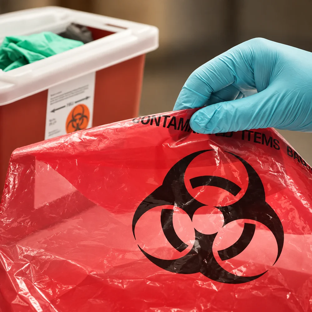 Bloodborne pathogens training: handling contaminated waste