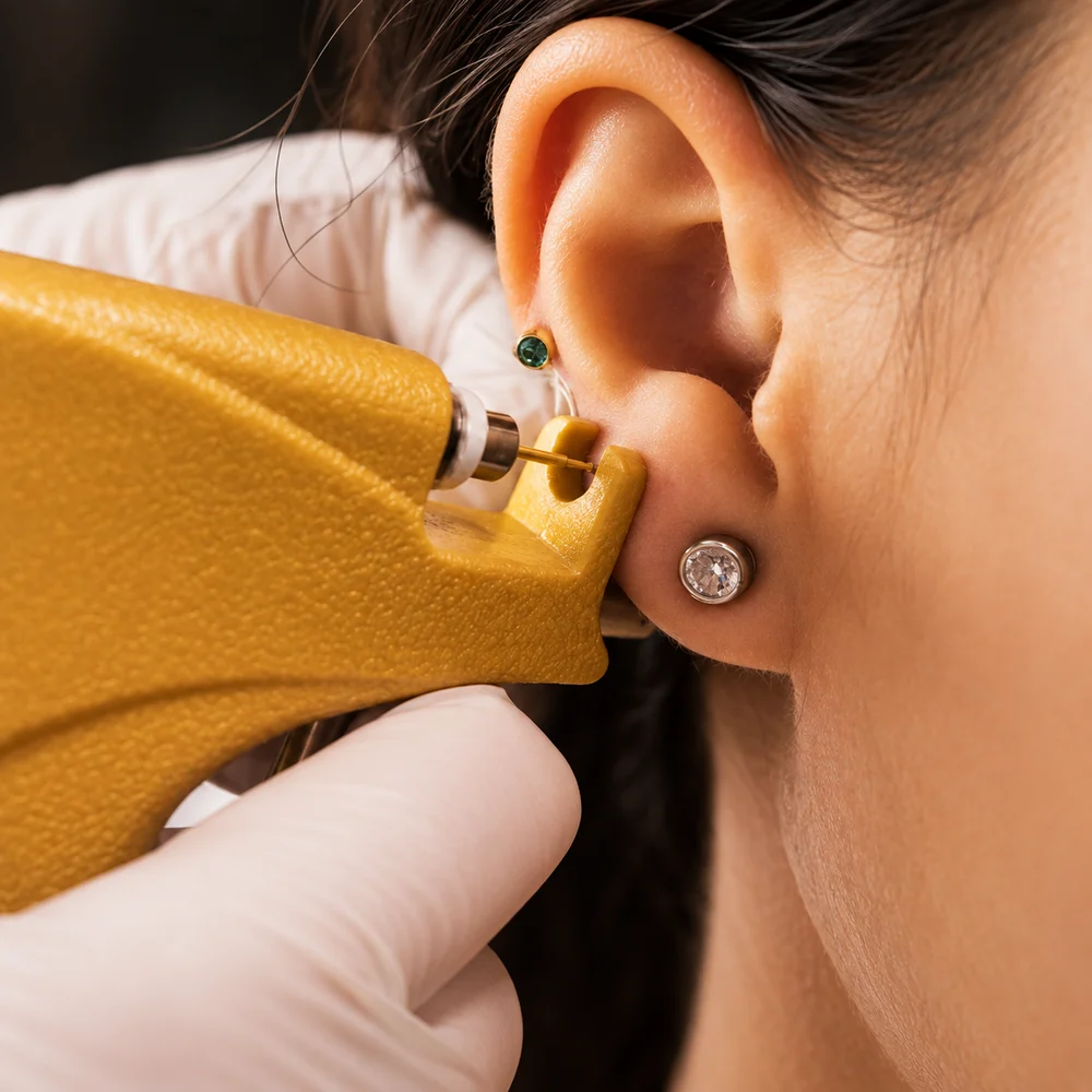 Ear piercing training: ear piercing procedure