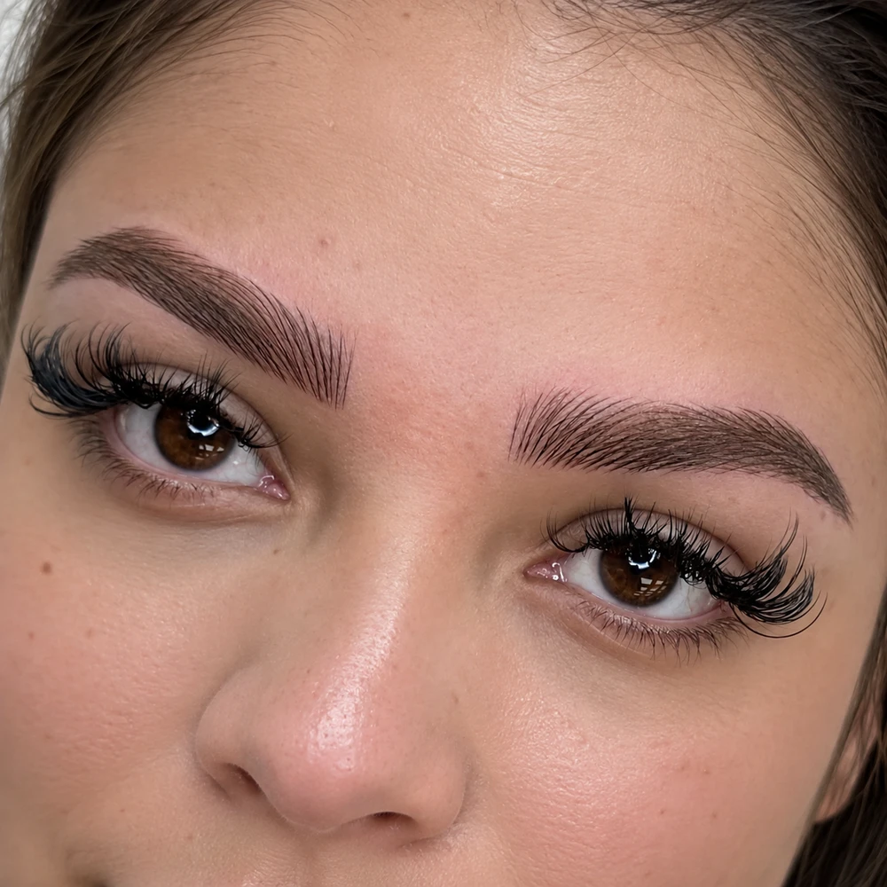 Ombre and nano brows training: eyebrow detail