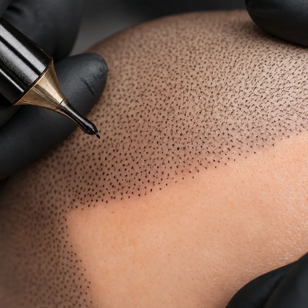 Scalp micropigmentation training: scalp pigmentation technique