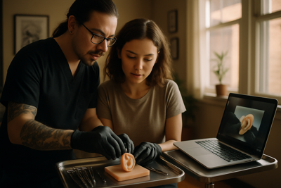 Piercing School vs Online Piercing Course