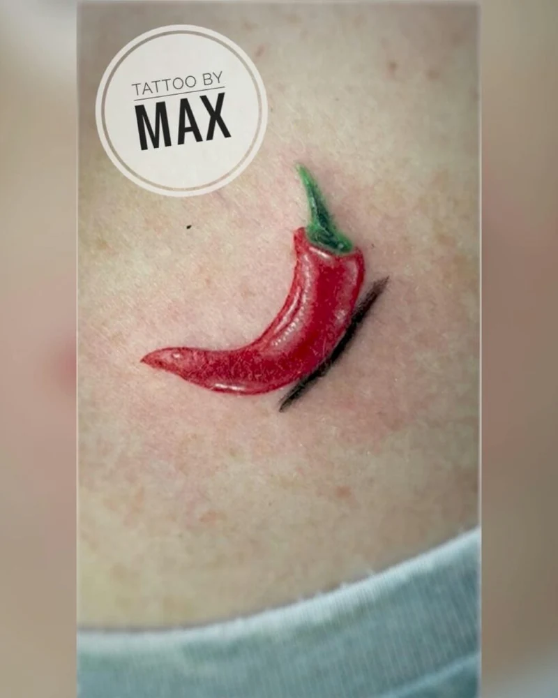 Student work: red chilli pepper tattoo